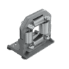 The PowerUP Hose Guide Heavy-Duty Hose Roller Guide features four metal rollers on a rectangular frame with a bolt-mount base—perfect for integration into window cleaning or water fed pole systems.