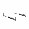 Two New Anti-Rattle Pole Racks with black plastic dividers, perfect for organising equipment in a Van Mounted System or Water Fed Pole System, are displayed on a plain white background.