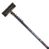 The SLX™ Carbon Fibre Pole - SLX 30 is a black telescopic pole with a wide brush featuring bristles and angle adjustment, perfect for efficiently and safely cleaning high surfaces such as windows.